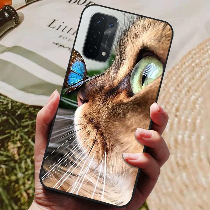 Чехол для Oppo A54 5G Силиконовая задняя крышка Чехол для телефона для Oppo A54 5G CPH2195 Чехлы Мягкий бампер coque для OPPOA54 A 54 5G 6,5 дюйма