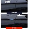 BTE1 Cup Holders 2pcs 3D Car Side Door Body Front Door Metal Modified Decorative Exterior Stickers For Volkswagen ABT Logo Auto Accse