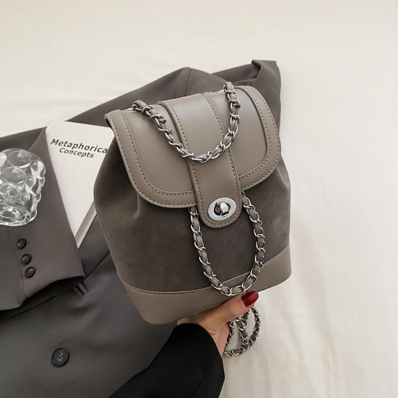 Модная Ретро Замшевая Сумка на Плечо для Женщин 2023 Осень Зима Стильная Сумка Кросс-боди