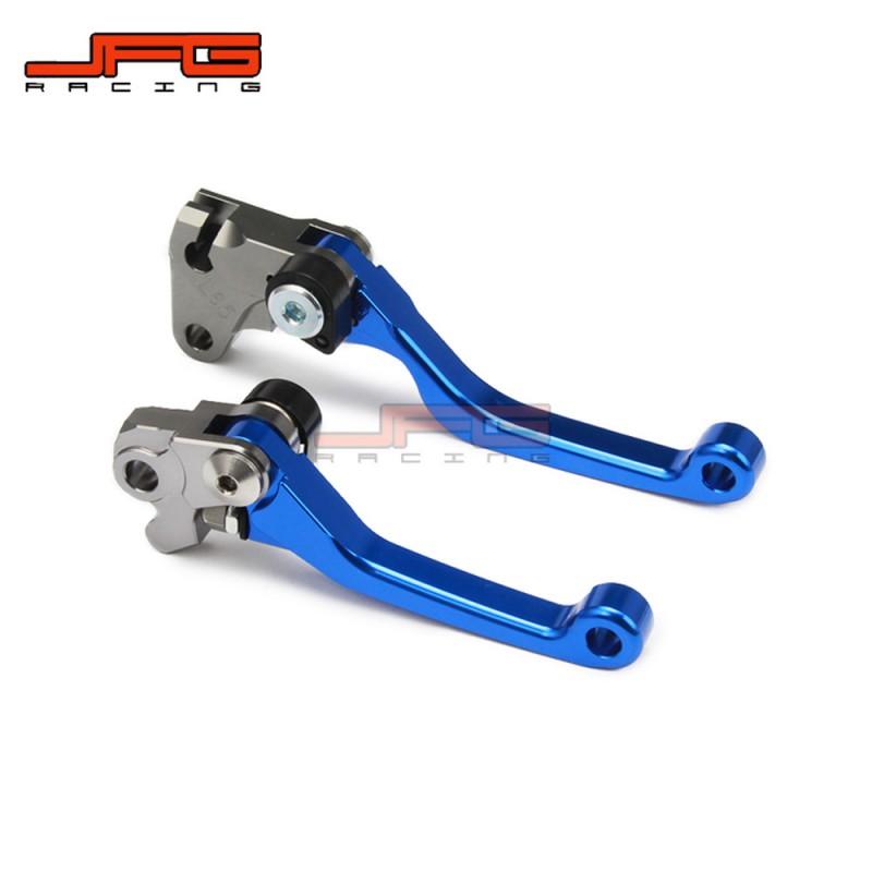 CNC Aluminum Brake Clutch Levers Yamaha WR250F WR450F Off-Road Dirt Bikes Blue Handle