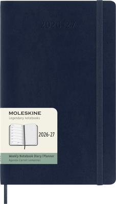 Moleskine 2026 Ежедневник на неделю 18 июля Большой размер x Сапфировый DSB2018WN3Y27 Дневник, Начало, Месяцы, (13см 21см), Мягкая обложка, Синий,