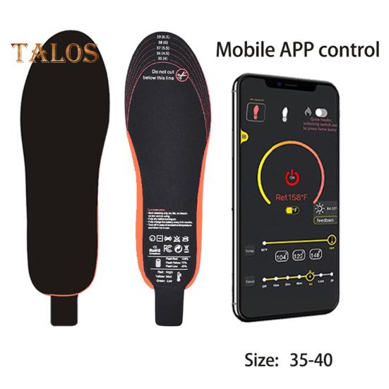 1 пара зимних электрических стелек с подогревом 3000 мАч, перезаряжаемые, 3 температурных настройки, управление через приложение, для мужчин и женщин, уличные грелки для ног, подогреваемые коврики для обуви