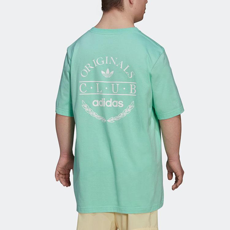 Adidas Оригинальная однотонная футболка с круглым вырезом и трилистником, повседневная мужская футболка с короткими рукавами, зеленые HR7889