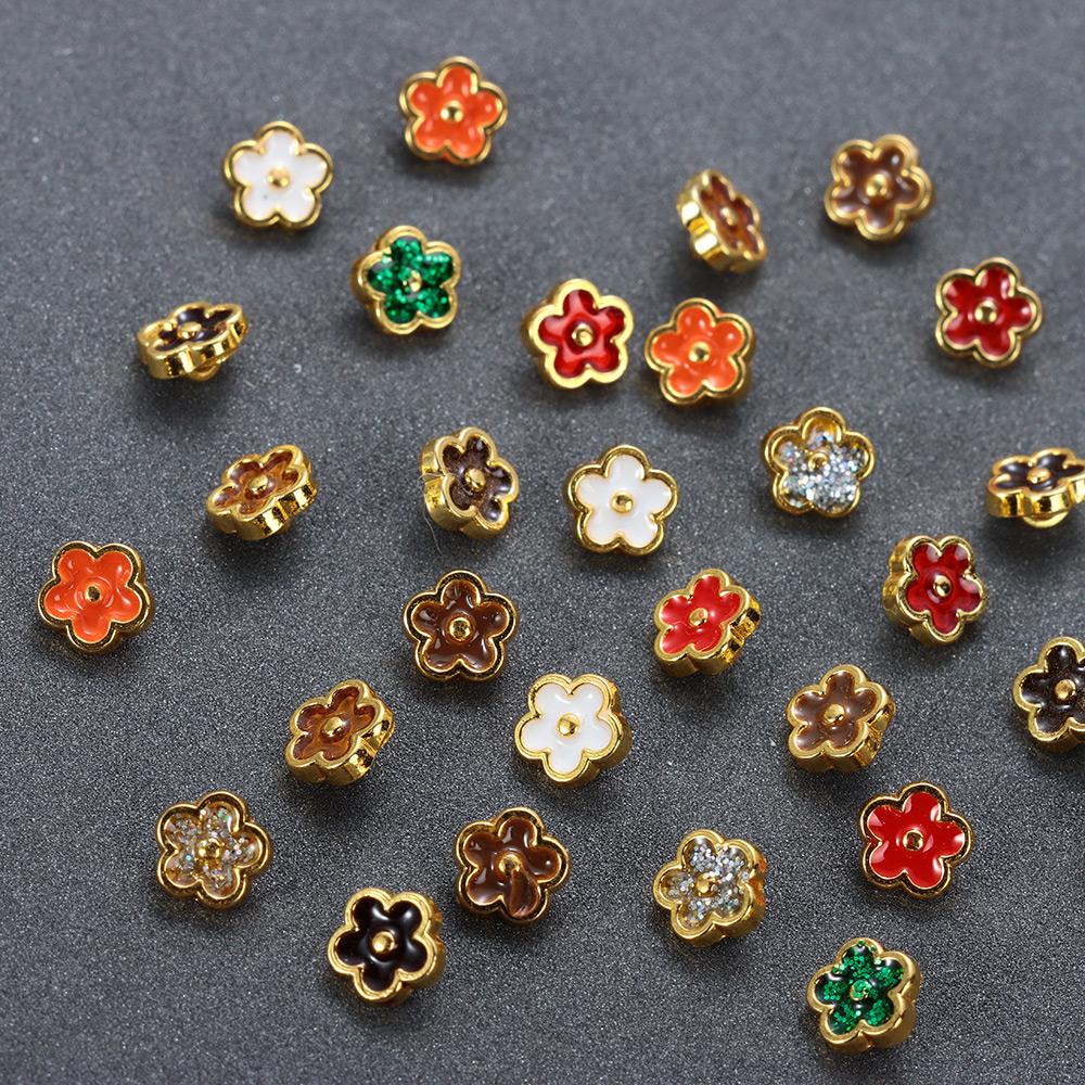 20pcs 5.5mm Flower Buckles Handmade DIY Doll Clothes New Stuffed Toys Accessories  1/6 Doll