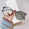 Сверхлегкие фотохромные очки для близорукости для женщин, круглая оправа, мужские очки с изменяющимся цветом, модные очки для близи, защита от УФ-излучения