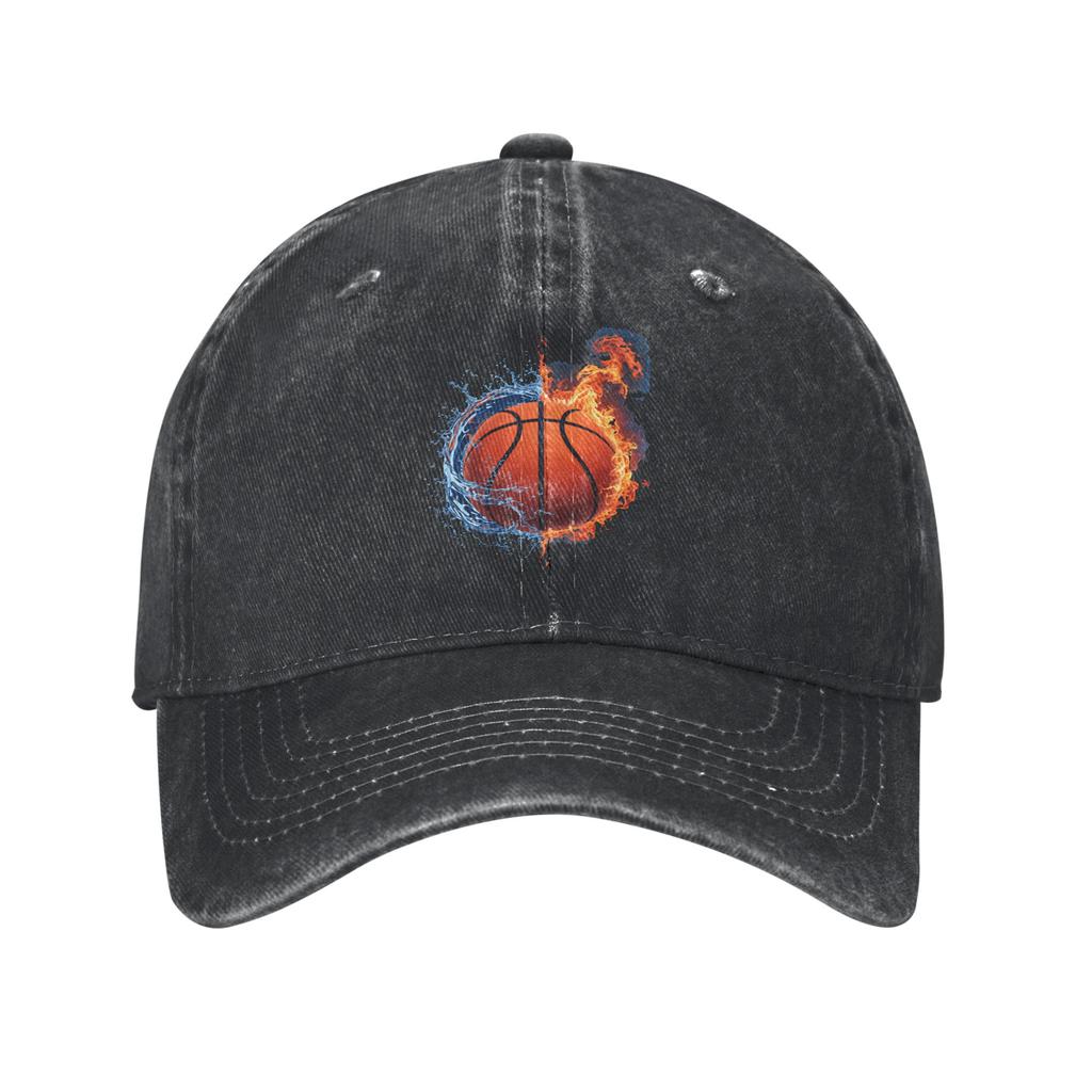 Funny Basketball fire Casual Baseball Cap Hiking Fishing Trucker Hat Summer Adjustable Men Adult Fitted Retro Baseball Caps