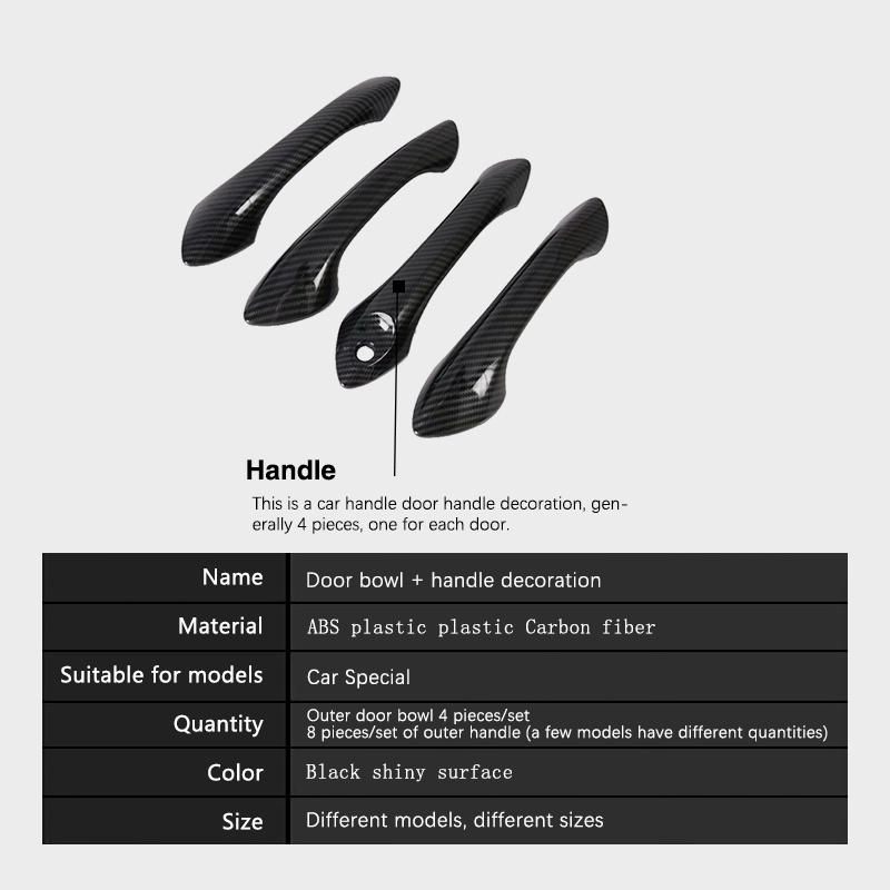 Накладка на наружную ручку двери из углеродного волокна для Chevrolet Onix II 2022, защитные аксессуары для автомобиля, Стайлинг