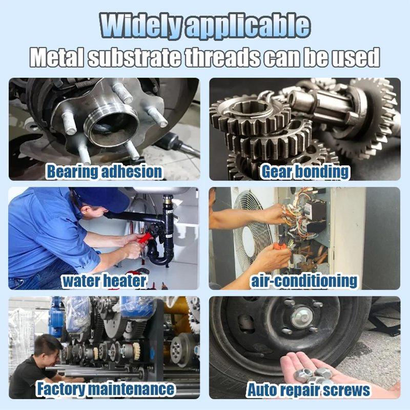 271 Threadlocker High Strength temperature  Strength Gel Screw Adhesive Lock Tight Seal Fasteners Anaerobic Curing Metal Glue,Rustproof  Removable