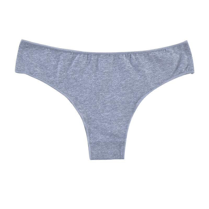 High Quality Comfort Simple Low Waist Women's Panties Summer Sports Breathable Sexy Thong Cotton Pure Lust Female Cute Solid Color Underpants