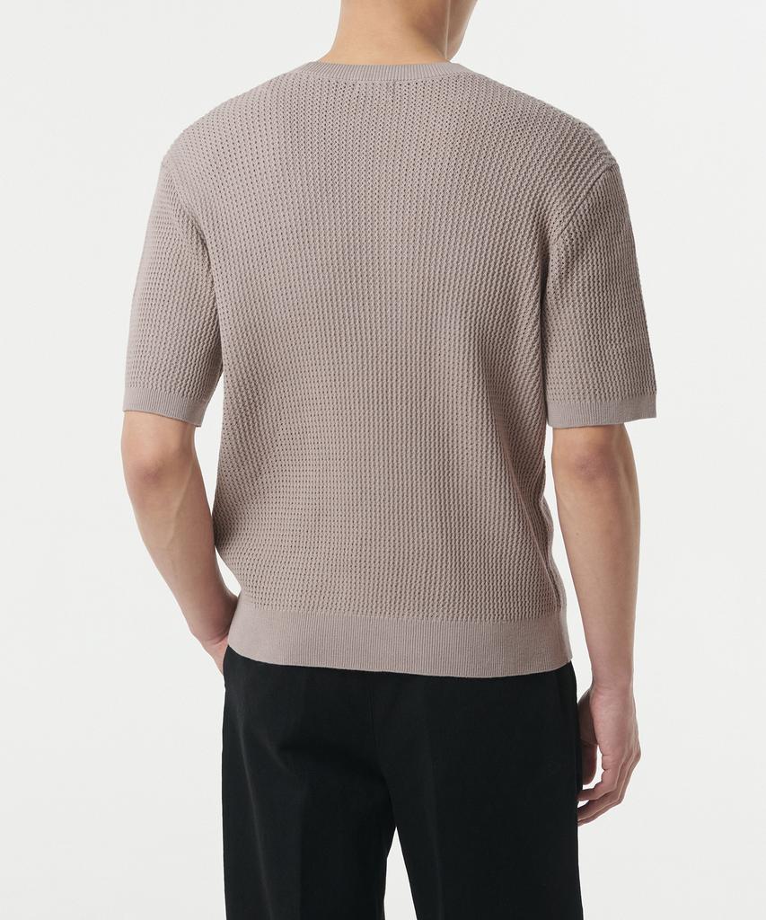 MUSINSA STANDARD Crochet Crew Neck Short Sleeve Knit [Mushroom]