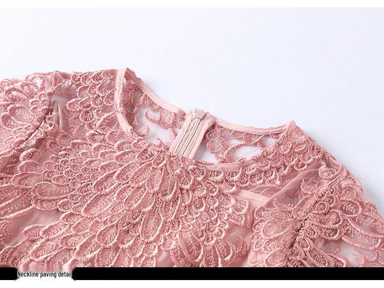 Летнее платье из вышитого кружева большого размера - Универсальное праздничное платье для мам