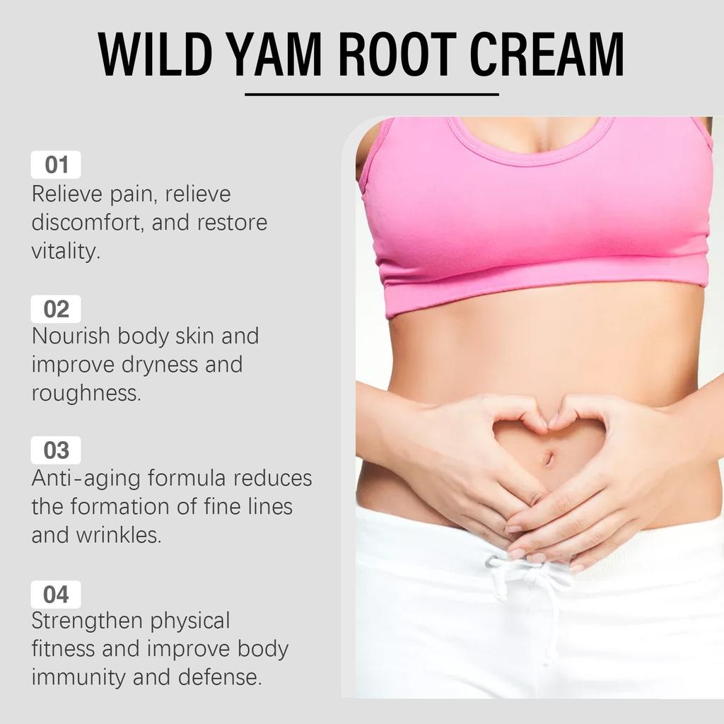 Органический крем с диким ямсом. Органический крем с диким ямсом. Обогащенный крем с диким ямсом для гормонального баланса, облегчения симптомов менопаузы и менструального дискомфорта.