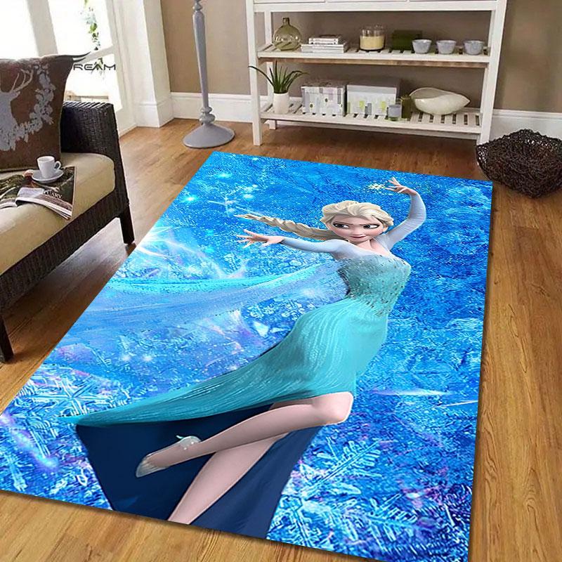 Frozen cartoon print decorative rug/doormat, suitable for entrances, balconies, kitchens, and bedrooms.