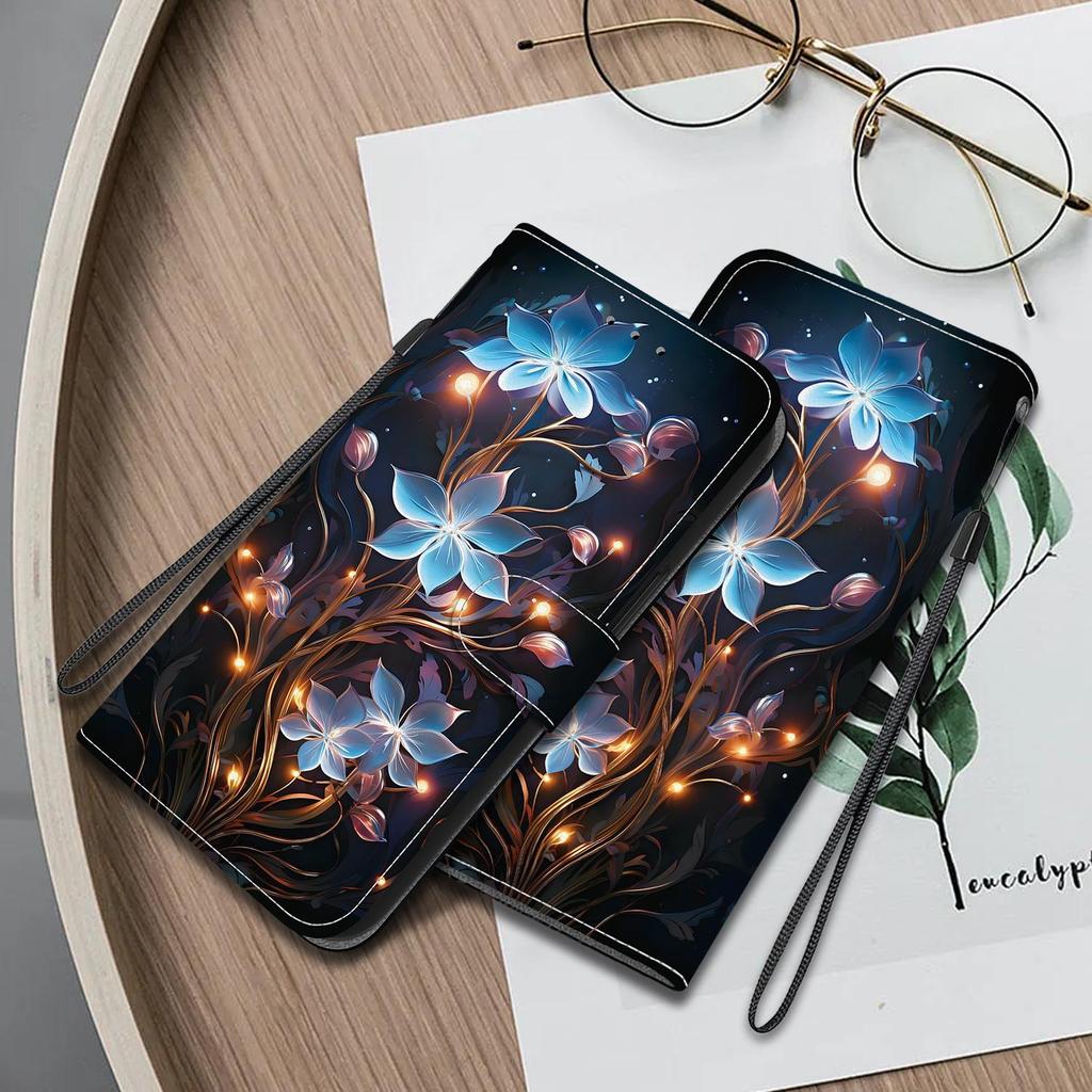 3D Абстрактное искусство Живопись Цветы Животные Кожаный телефон Кошелек Чехол-книжка Подставка для Google 8 Infinix Note 40 Tecno Camon 30 Магнитный слот для карт Флип-чехол