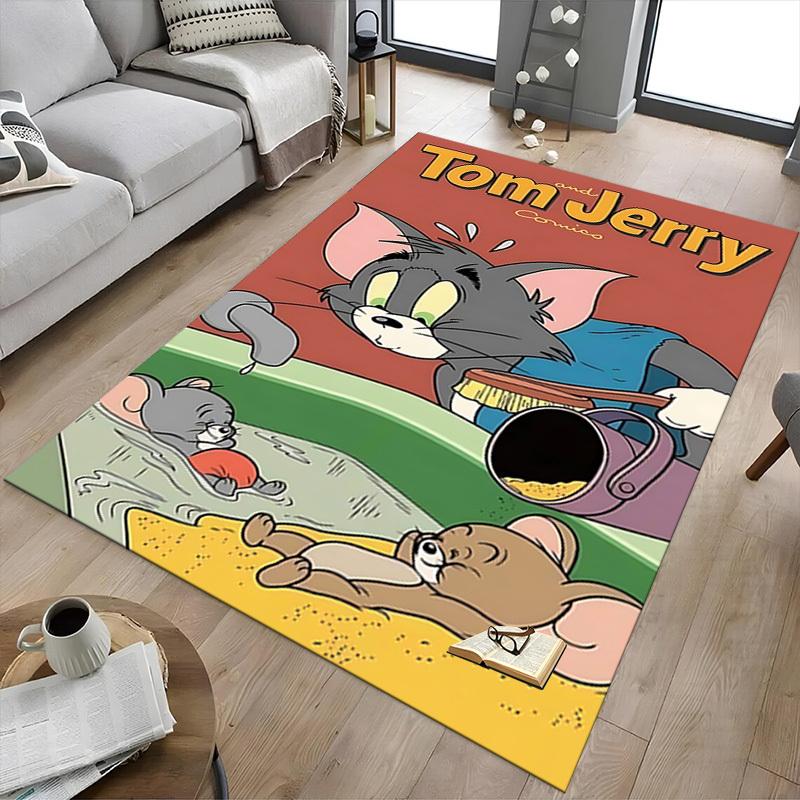 1pc Tom Jerry Carpet, for Home & Office Decor, Desk Chair Carpet, Festive GiftL1460