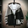 Spring and Autumn New Large Size Loose Jackets Youth Hooded Jackets Men's Velvet Jackets Fat Men's Large Size Men's Jackets