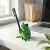 Очаровательный 3D-держатель для ручек в виде зеленой лягушки: очаровательный декор для стола и игривый органайзер для геймеров, писателей и любителей лягушек.