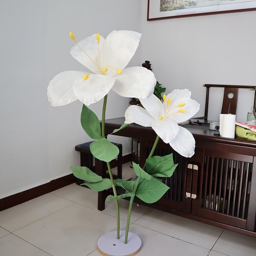 Foam Material Velvet Flower Large Scale Base Flowers Runway Decoration Fake Flowers Event Venue