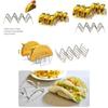 Premium Food Grade Stainless Steel U-shaped 2-slot Taco Rack For Tables