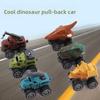 Dinosaur Pull Back Car Toy With Plastic Dinosaur Model For Kids Play And Interactive Learning