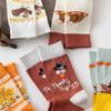 Женские весенне-осенние уличные модные хлопковые носки в рубчик
