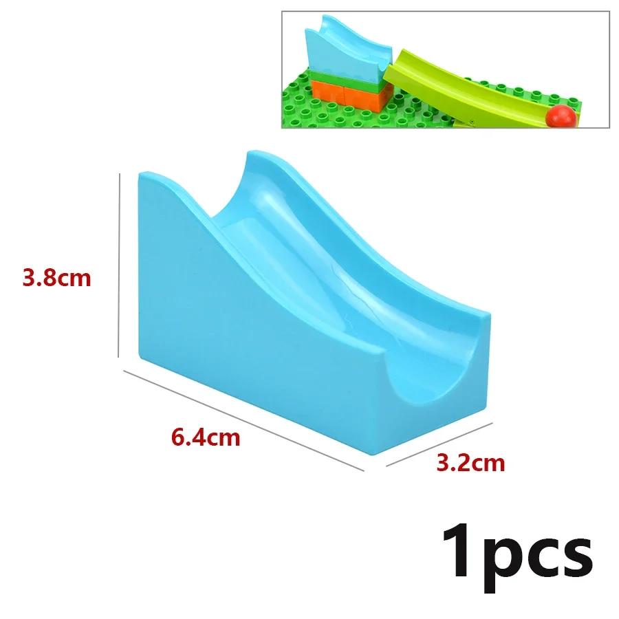 Большой размер слайд гоночный трек мяч кирпич крупный строительный блок воронка слайд лабиринт аксессуары детские игрушки совместимые Duploes