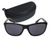 Sunglasses with Plastic Men's Case, Frame, Black, CS-012-1-EH-72