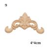 Furniture Parts Corner Appliques Frame Woodcarving Decorative Wooden Figurines Crafts Wood Carved
