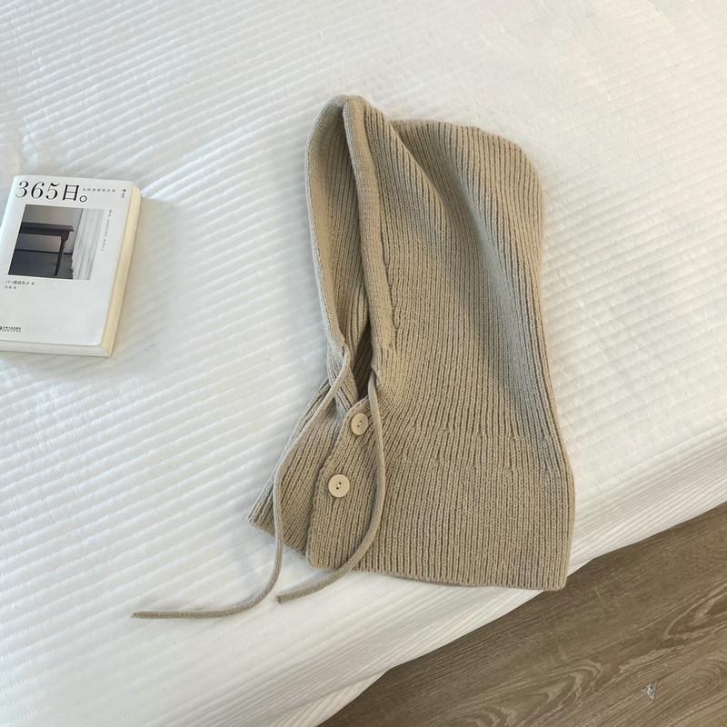 Шапка-балаклава женская зимняя теплая шапка шарф интегрированная трикотажная защита ушей шерстяная шапка вязаная шапка