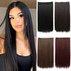 Синтетические 5 клипс в наращивание волос длинные прямые натуральные золотисто-коричневые или темные клипсы в наращивание волос для женщин ежедневные волосы