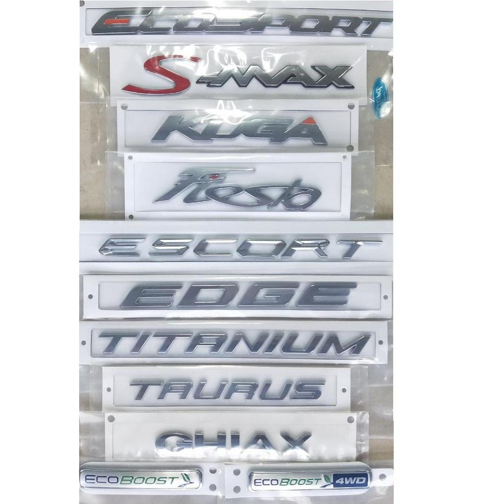 XXUI3 Chrome Trunk Letters for Ford EcoSport S-MAX C-MAX KUGA Fiesta ESCORT EDGE TITANIUM Emblem ECOBOOST 4WD Emblems Badges