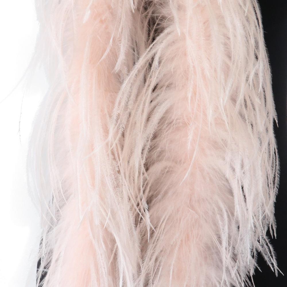 Полоски из страусиной шерсти макароны красочные аксессуары для одежды плюшевые полоски «сделай сам» перья 