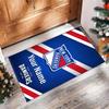 New York Rangers Crystal Velvet Rug, Custom Name Text Personalized Non‑Slip Floor Mat for Home Decor Gift