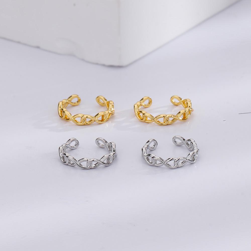 Infinite Love Ear Clips Mobius Ear Bone Clips 8-образные серьги-гвоздики для пары без отверстий для ушей