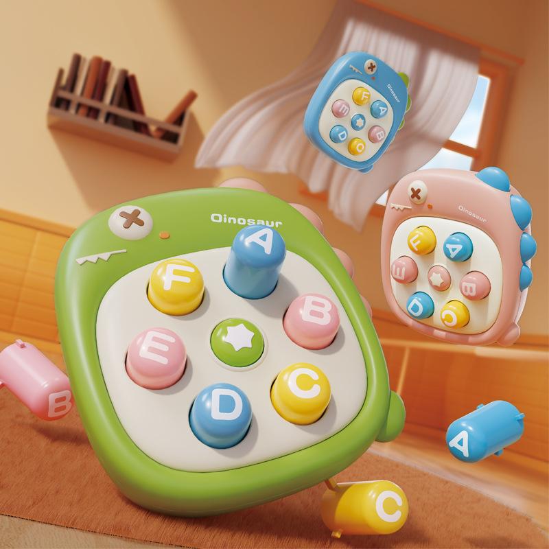 Детские стучащие игрушки с героями мультфильмов Монтессори, портативные декомпрессионные игрушки для малышей, образовательный подарок на день рождения, тема животных для детей 12 24 месяцев