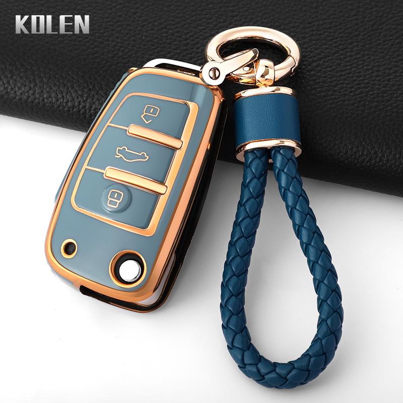 TPU Car Key Case Cover Shell Fob for C5 C6 R8 A1 A3 A4 A5 A6 A7 Q3 Q5 Q7 S6 B6 B7 B8 8P 8V 8L TT RS RS3 S3 Sline Keychain