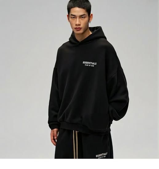 FOG Essentials HHH Унисекс Толстовка с капюшоном на флисовой подкладке, тяжелая - Американский стиль, Повседневная одежда Осень/Зима