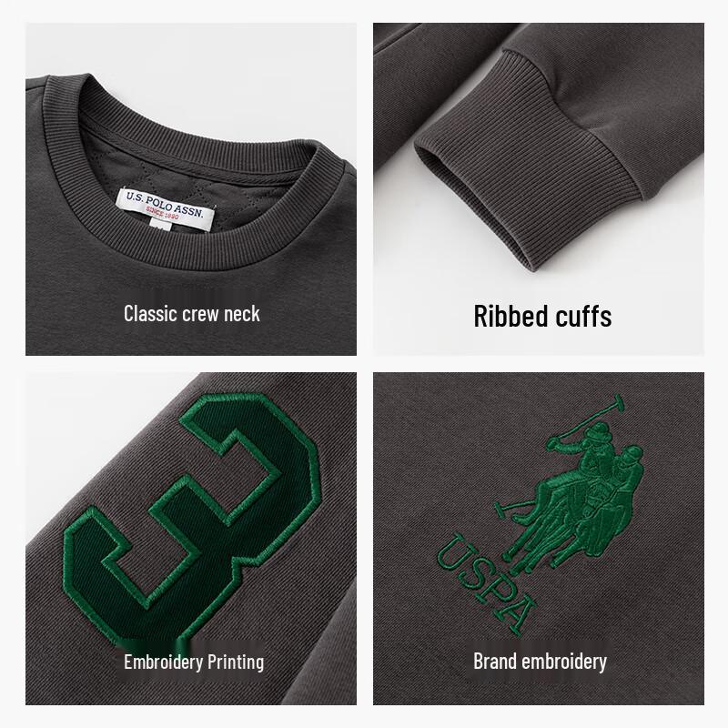 U.S. Polo Assn. Мужской свитшот с круглым вырезом и длинными рукавами