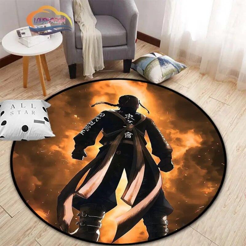 Аниме Токио Мстители круглый ковер мультфильм коврик для гостиной кухни столовой детские коврики коврик для йоги