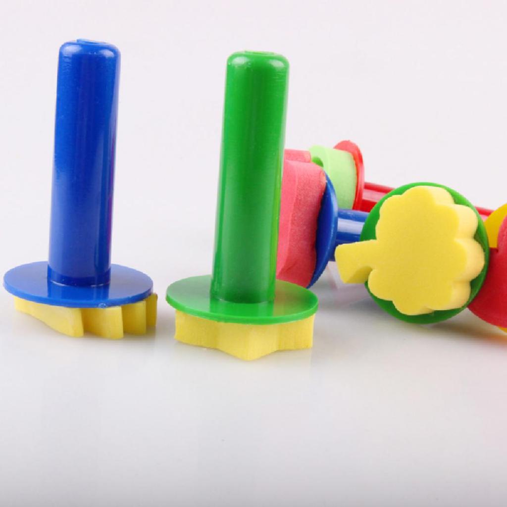 6шт/набор губки кисти для рисования цветов штамп DIY детский рисунок инструмент для рисования