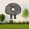 Metal Sheep Wall Art Farm Sign Cute Animal Decor For Room
