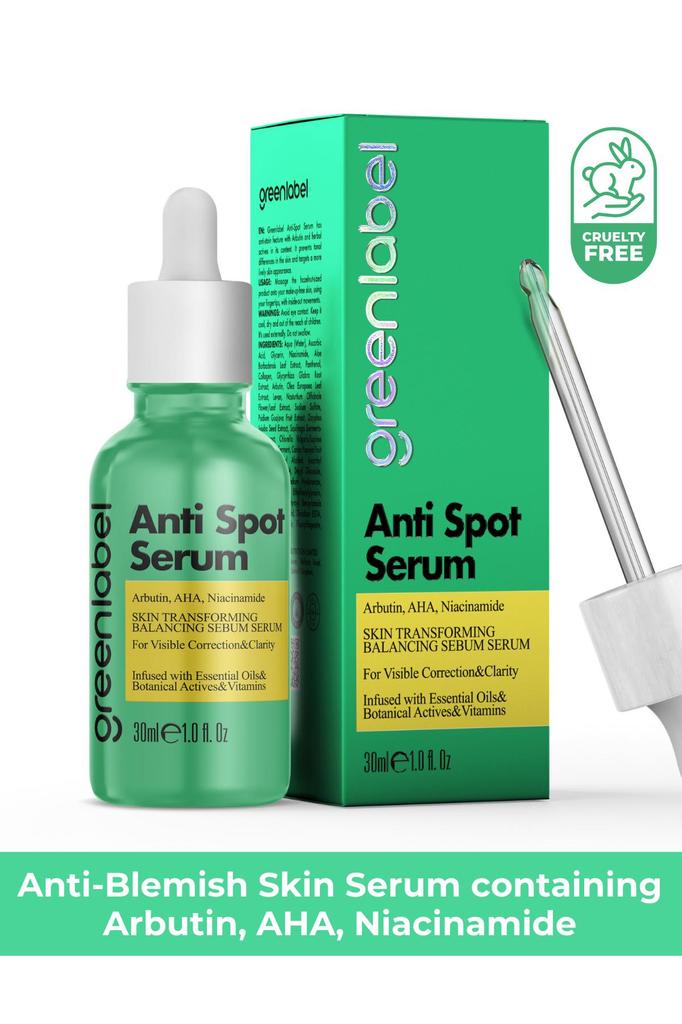 Anti Spot Serum, Anti-Blemish And Skin Tone Equalizer, Arbutin Aha And Niacinamide 30 Ml
