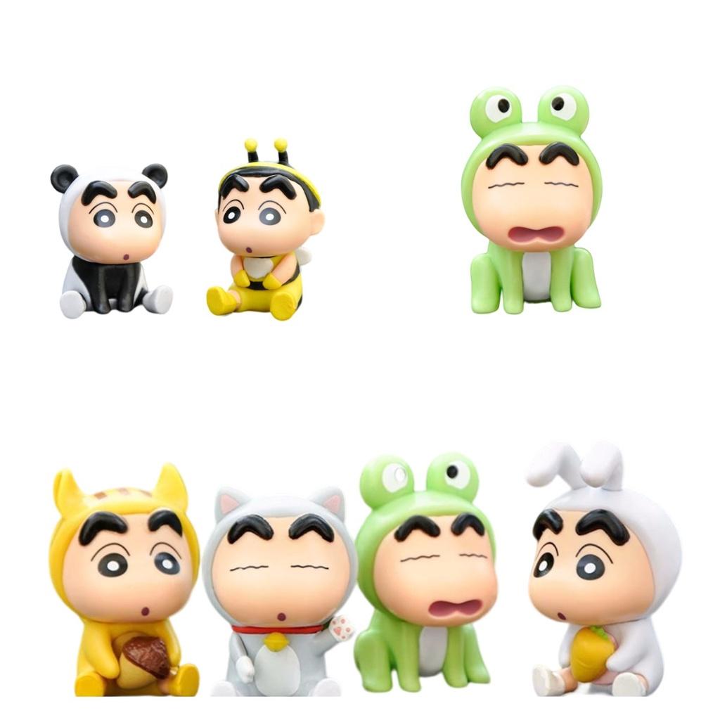 Adorable Crayon Shin-chan Pvc Figures For Desk, Car, Collection Set Of 6