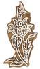 IBA Indianbeautifulart Textile Printing Block Floral Motif Hand Carved Wooden Stamp Wood Block Printing Textile Stamps For Fabric Pottery Blocks-3