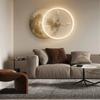 Украшение гостиной Картина Луна Светодиодные настенные часы Домашний декор Фон Бесшумные часы Спальня Декоративные подарки