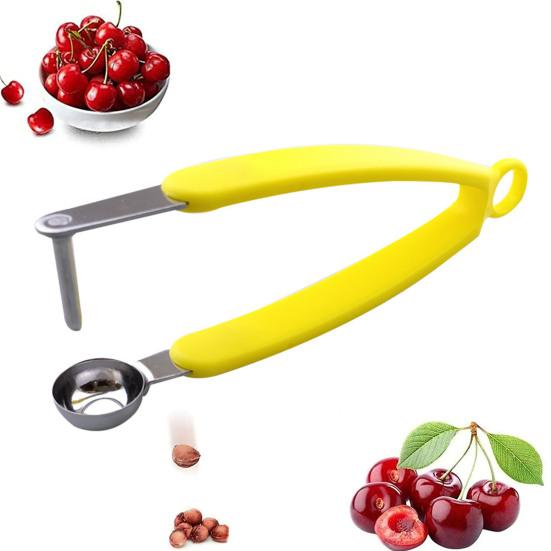 Cherry Corer Cherry Pitter Tool Stainless Steel Olive Pitter Heavy-Duty Fruit Pit Remover Multi-Purpose Kitchen Accessory