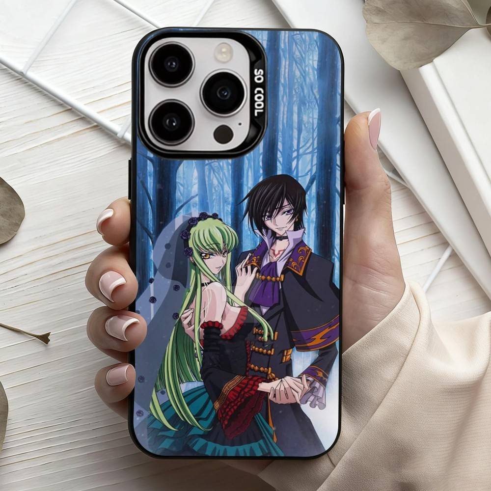 Японское аниме C-Code G-Geass Чехол для телефона Для iPhone17,16,15,14,13,12,11 Plus,Pro Max Черный Конфетный серебристый чехол для телефона