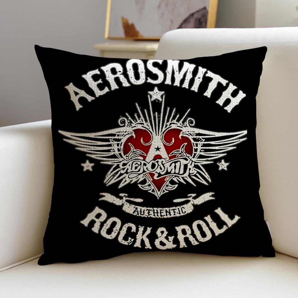Legendary BBand AAerosmithS Cushion Cover Breathable and skinfriendly linen pillowcase square removable and washable cushion