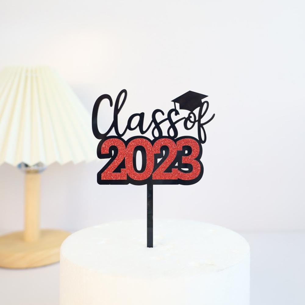 9x Acrylic Graduation Cake Toppers Kit For Graduation Party Decorations