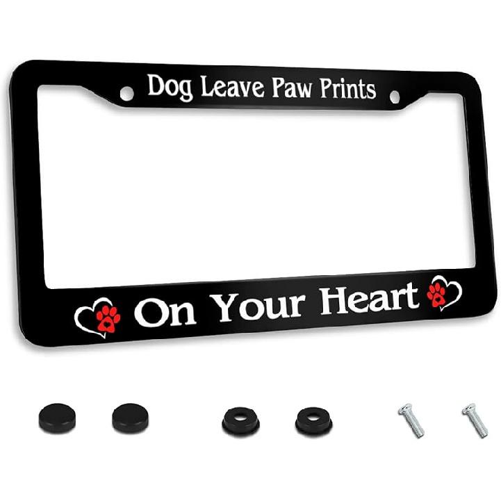 Personalized License Plate Frame Fear Ends When Faith Beg Stainless Steel License Plate Holder Accessory Decorative 2 Holes And Screws Fits US